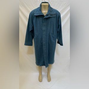 YOIKADAKADA Men’s Size Medium Blue Denim Mid Length Full Zip Jacket